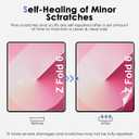 Fotbor [3+3+3 Pack All-in-One Screen Protector Set for Samsung Galaxy Z Fold 6 - Flexible Inner Screen Film, Tempered Glass Back Screen Protector & 1 Set of Camera Lens Protector