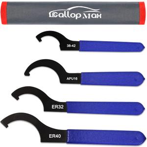 4Pcs Universal Coilover Spanner Wrench Set, Shock Wrench Adjustable Spanners for Most Car and Motorcycle Coil Over Shock Adjustments (Red)