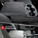 JOYTUTUS Center Console Cover Compatible with 2013-2018 Ram 1500 & 2013-2026 Ram 2500/3500/1500 Classic Model Jump Seat Console, Leather Arm Rest Armrest Cover for Car, Middle Console Cover Lid
