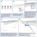 12 Inch Wire Shelf Brackets Set, 4 Pack Metal White Closet Support Bracket with End Brackets & Clips for Wire Shelving Wall Bracket Installation, Support Wire Closet Shelves Racks(4 Pack)
