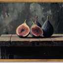 AtterrirArt Framed Vintage Kitchen Wall Art, 12 * 16inch, Still Life Figs Print, Rustic Farmhouse Wall Decor, Moody Fruit Canvas Wall Art For Bedroom, Dining Room, Ready to Hang