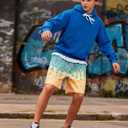 westwolf Boys Swim Trunks with Compression Liner Casual Bathing Suit for Kids Swim Shorts 6-18 Years (A1 Green Yellow)