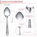 Nuogo 100 Pieces Dinner Spoons Set 6.69 Inches Silverware Spoons Bulk Stainless Steel Food Grade Tablespoons for Home Restaurant Kitchen Dishwasher Safe