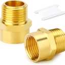 GASHER 2Pcs 1" G Thread Female × 1" NPT Thread Male Brass Pipe Fitting Adapter, G to NPT Adapter
