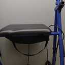 Drive Medical Aluminum Rollator Walker Fold Up and Removable Back Support, Padded Seat, 6" Wheels, Blue,R726BL (Pack of 1)