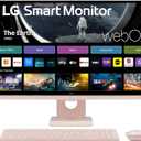 LG 27SR5BF-P 27-inch FHD (1920x1080) Smart Monitor with Streaming TV, webOS, Wireless Keyboard, Mouse, HDR10, IPS Display, webOS, Speaker, ThinQ App, Remote Control, Pink