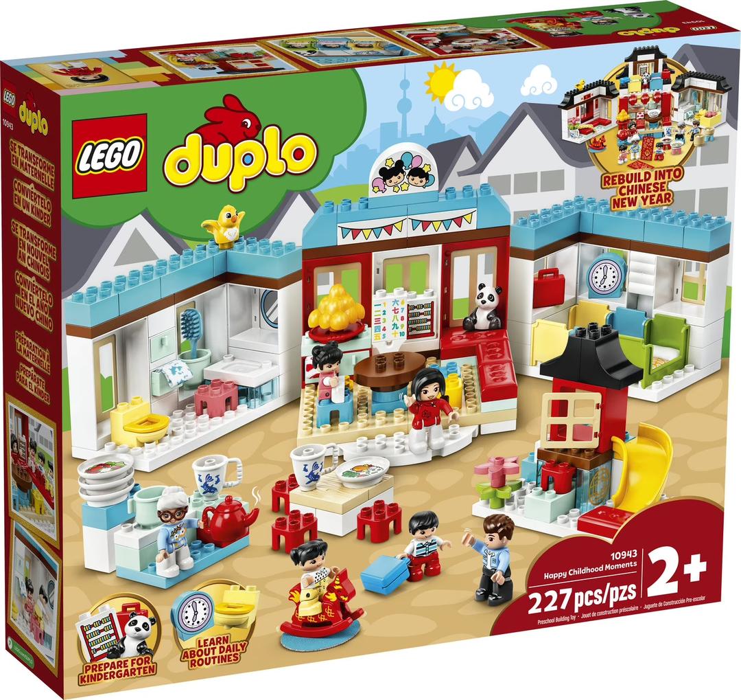 LEGO DUPLO Town Happy Childhood Moments Family House Toy Playset; Imaginative Play and Creative Fun for Kids (227 Pieces)