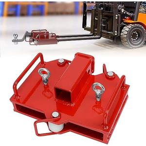 YITAMOTOR 2'' Forklift Trailer Hitch Receiver for Dual Pallet Forks, 6500lbs Towing Capacity Forklift Tow Hitch Attachment Adapter for 2'' Class III & IV Inserts