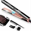 DORISILK 500 Degree High Temp Professional Hair Straightener30s Fast Heating Ceramic Flat Iron 2 in 1 Hair Straightener and CurlerPlasma Flat Iron Get Frizz-Free Dual Voltage for Travel Using