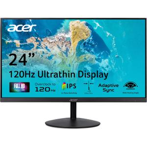 acer SB240Y G0bi 23.8" IPS Full HD Ultra-Slim Edge-to-Edge Gaming Office Monitor | Adaptive-Sync Support (FreeSync Compatible) | Up to 120Hz Refresh | 1ms (VRB) | Tilt | HDMI & VGA Ports | Black