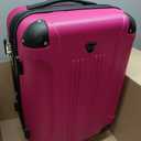 Travelers Club Chicago Hardside Expandable Spinner Luggage, Fuchsia, 22" Carry-On