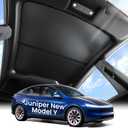 Zanch Upgraded Tesla Model Y Juniper Sunshade Roof [Snap-On, Damage-Free Install] Heat Insulation Custom Fit Glass Roof Sun Shade for Model Y Juniper Accessories 2025-2026, Black