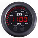 Exhaust Gas Temperature EGT Gauge Kit 21/16in 52mm Ultra Thin 01800 Red LED with Sensor and Dashboard Pod