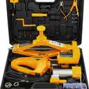 E-Heelp Electric Scissor Car Jack - 3 Ton 12V with Impact Wrench & Inflator for Car, SUV, Sedan Tire Changing
