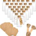 100 Pack Mini Glass Bottles with Cork 10 ml Mini Glass Vials with Cork Stoppers with Label Tags and String for Crafts Decoration Wedding Party Favors