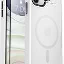 MOCCA Strong Magnetic for iPhone 11 Case,[Compatible with Magsafe][Glass Screen Protector+Camera Lens Protector] Slim Thin Shockproof Cover Case for iPhone 11 6.1 inch, Frosted White