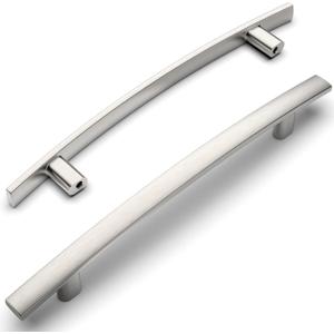 Amerdeco 10 Pack Brushed Satin Nickel 5 Inch(128mm) Hole Centers Kitchen Cabinet Pulls Hardware Kitchen Handles for Cabinets Cupboard Handles Drawer Pulls ZH0003