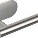 NearMoon Toilet Paper Holder Self Adhesive, Premium Thicken SUS304 Stainless Steel Rustproof Adhesive Toilet Roll Holder no Drilling for Bathroom, Kitchen, Washroom (1 Pack, Matte Black)