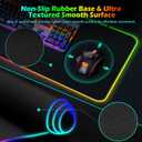 RGB Gaming Mouse Pad Wireless Charging 15W with LED Cable, XXL Large Mousepad 800x300x4mm with 13 Light Modes Non-Slip Rubber Base, Waterproof Computer Mat for Home Office Gaming Keyboard Desk Decor