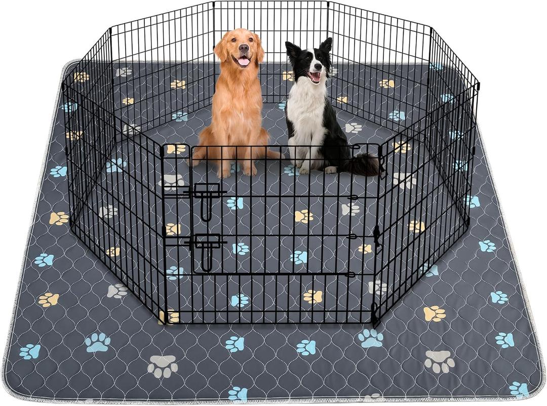 Aitmexcn Washable Puppy Dog Pee Pad, 2PCS 100% Waterproof Whelping Training Mat for Puppy/Senior Dog, Fast Drying Reusable Puppy Pads for Indoor, Outdoor and Car Travel- 36'' x 41''