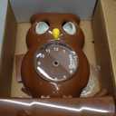 Lily's Home Pendulum Owl Clock with Revolving Eyes and Swinging Branch, Battery Powered and Wall Mountable, Wonderful and Whimsical Addition to Themed Bedroom Dcor, Brown (15 Inches), Large