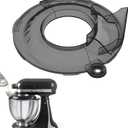 Pouring Shield for KitchenAid Tilt Head 4.5-5QT Stainless Steel (Only),Safety Pouring Shield,Splatter Guard for kitchenaid mixer bowl,Kitchen Aid Stand Mixers (Transparent Black, for 4.5-5 QT)