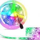 12V Flexible SMD 5050 RGB LED Strip Lights, LED Tape, Multi-Colors, 300 LEDs, Non-Waterproof, Light Strips, Color Changing, Pack of 16.4ft/5m Strips