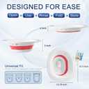 Electric Sitz Bath for Toilet Seat, Hemorrhoids and Postpartum Care - Yoni Steam Seat - Perineal Soaking, Collapsible, Wide Seat, Deeper Bowl - Use w/Sitz Bath Salt - Pink