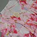 YESNO Women's Summer Maxi Dresses Casual Floral Short Sleeve V Neck Boho Beach Vacation Swing Dress with Pockets EVF (Pink, XXL)