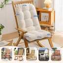 Indoor Adirondack Chair Cushion with Non-Slip Bottom Strap, Comfortable Seat Pad for Indoor Rocking Chairs and Adirondack Furniture (Indoor Beige)