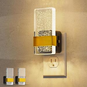 L LOHAS LED Night Lights Plug Into Wall [2 Pack], Decorative Night Light with Dusk-to-Dawn Sensor, 0-100LM Dimmable Nightlight, Wall Sconce-Style Design Nightlights for Bathroom, Hallway,Stairway,Gift (Soft White)
