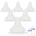 Silicone Nipples for Lansinoh Baby Bottle, Size S,Replacement Bottle Nipple,1m+,Slow Flow, 6 Count
