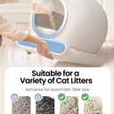 Self Cleaning Litter Box, Integrated Safety Automatic Cat Litter Box Self Cleaning 65L+9L for Multiple Cats, App Control, Odor Removal, Includes Mat & Liner (3 Rolls) - Blue