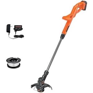 BLACK+DECKER 20V MAX Weed Wacker Cordless String Trimmer Edger Lawn Tool, 10-Inch Electric Weed Eater with Automatic Feed Spool, Ergonomic, Battery and Charger Included (LST201)