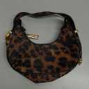 Milumia Women's Leopard Print Hobo Leather Clutch Purse Top Handle Mini Handbags (Brown)