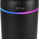 Humidifier Portable Mini Humidifiers for Bedroom, Personal Desktop Cool Mist Air Humidifier with Colorful Night Light, 2 Mist Modes & Auto Shut-Off, Super Quiet for Car Office Home (Black)