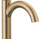 Delta Nicoli Brushed Gold Bathroom Faucet 1 Hole, Single Hole Bathroom Sink Faucet for Vanity, Push-Pop Drain Assembly, Champagne Bronze 15749LF-CZ