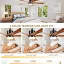 72" Ceiling Fans With Lights and Remote US Patent 5 Blades Large Fan Walnut
Outdoor Ceiling Fan for Patios Indoor, High CFM, 3CCT, Timer, ETL Listed, 6 Speeds Noiseless Quiet DC Motor Modern Fan Light