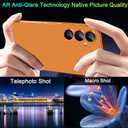 TZGZT Camera Lens Protector for Samsung Galaxy S26 / Galaxy S26 Plus, One-piece Metal Manufacturing, Unbreakable Shatterproof, Screen Protector Tempered Glass Cover Accessories, Case Friendly-Orange
