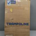 CLORIS 40in Folding Trampoline Trampoline Rebounder Trampoline Fitness Trampoline with Adjustable Foam Handle, with safty Padded Cover Best Gift.