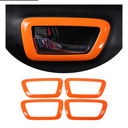 4PCS ABS Inner Car Look Interior Door Handle Panel Cover Trim Compatible with Toyota Tacoma 2016 2017 2018 2019 2020 2021 2022 2023 Interior Door Handle Frame (Orange)