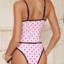 ZAFUL Womens Tankini Swimsuits Tummy Control High Cut Bow Decor Bathing Suits Two Piece Bikini Sets (Pink, S)