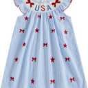 Toddler Girl Christmas Outfit Girls A Line Princess Dress Christmas Tree Embroidery Smocked Dresses Cute Clothes, Size 2/3Y