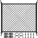 Elastic Cargo Net for SUV, Net Stretchable 31.2" x 24" Stretch to 62.4" x 48", Rear Trunk Bed Netting Cover, Fixing Hooks D-Rings Luggage Cover