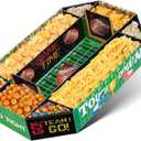 Yotako Football Party Decorations for Game Day Celebration Tailgate Essentials, Football Party Supplies Kit Medium 17X10 Inch Football Snack Stadium Tray, 9 Compartment Food Tray Set