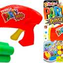 Confetti Party Poppers Gun Party Supplies (1 Gun 4 Shots) Plus Sticker Reusable Multicolor Metallic Confetti Poppers Gun Confetti Gun Party Favors Kids & Adults Birthday Parties Crazy Hour Fun 955-1s