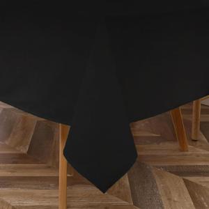 Majestic Giftware PVC Faux Leather Rectangle Tablecloths | (TCE191-54120) Hfi Black Waterproof & Spill Proof Dining Table Cover | Decorative Washable Tablecloth for Home, Kitchen, Party (54X120)