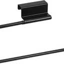 Cabinet Door Paper Towel Holder, 12.6 Inches Paper Towel Holder Papers Towels Rack Under Sink Papers Towels Storage and Dispenser for Kitchen Bathroom Laundry Room (Black)