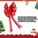2 x Large Christmas Bows Balloons, 4Pack Red Foil Balloon Decorations for Christmas Tree Topper, Wreath, Front Door, Outdoor & Indoor Party Decor