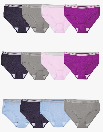Fruit of the Loom womens Beyondsoft (Regular & Plus Size) Underwear, Brief  Cotton Blend 12 Pack Assorted Colors, 7 US